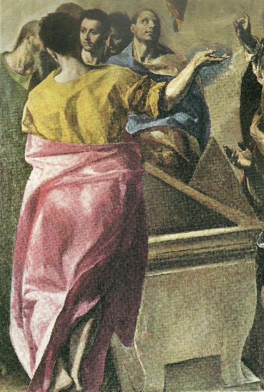 El Greco assumption of the virgin,detail